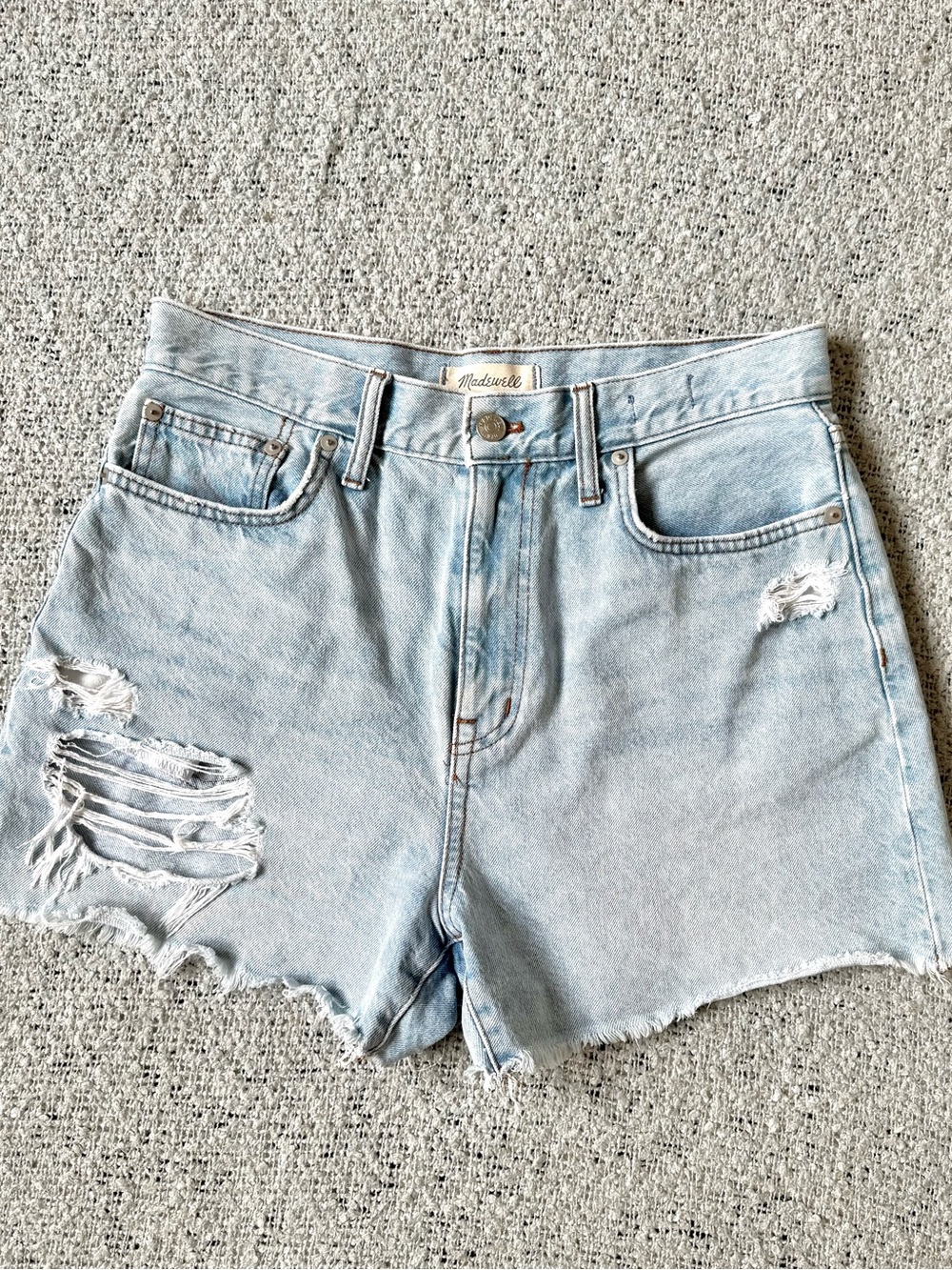 Madewell Light Wash Denim Cutoff Shorts MomJean Short Size 28